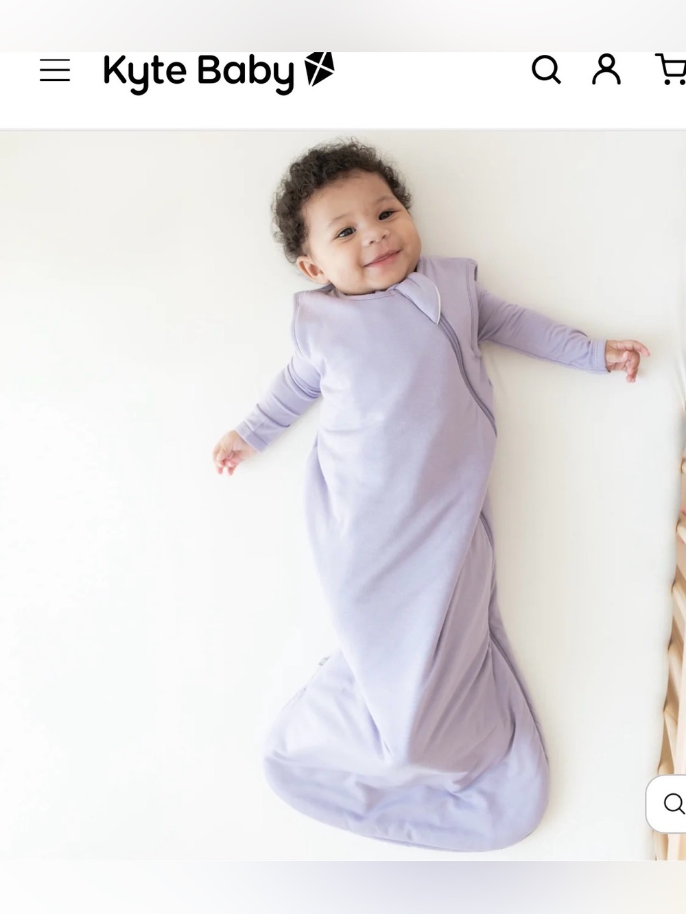 Kyte Baby Sleep Bag in Taro 1.0 , size Large